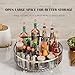 UEOE Clear Lazy Susan Pantry Organizers and Storage, 11” Turntable Organizer, Rotating Storage Rack for for Kitchen, Pantry,Cabinet, Dining Table,Fridge,Countertop,Vanity,Food Storage