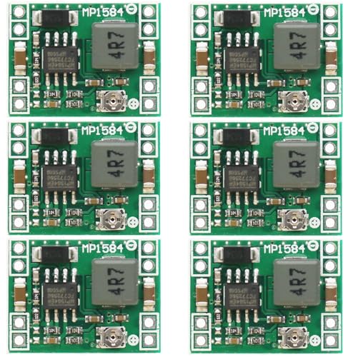 MTDELE 6Pcs 5V Buck Converter Mini MP1584EN DC-DC 3A Adjustable Module
