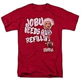 Major League Movie Jobu Needs a Refill T Shirt & Stickers (X-Large) Red