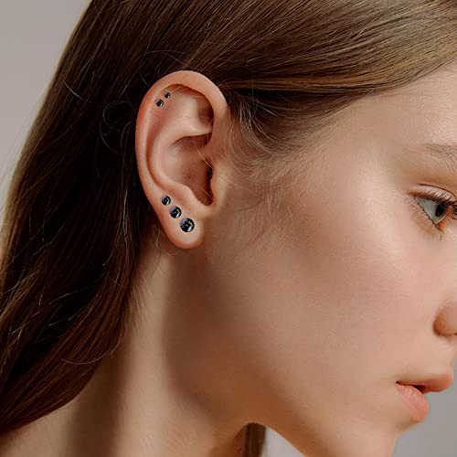 LOLIAS 12Pairs Clear Earrings Plastic Post Stud Earrings for Women Plastic Earrings for Sensitive Ears Clear Piercing Retainer for Sport Work Crystal Stud Earrings Pack3