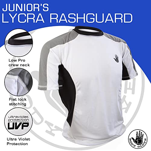 Body Glove Junior Performance Loose Fit Short Arm Shirt, White, Size 14 #TOP6