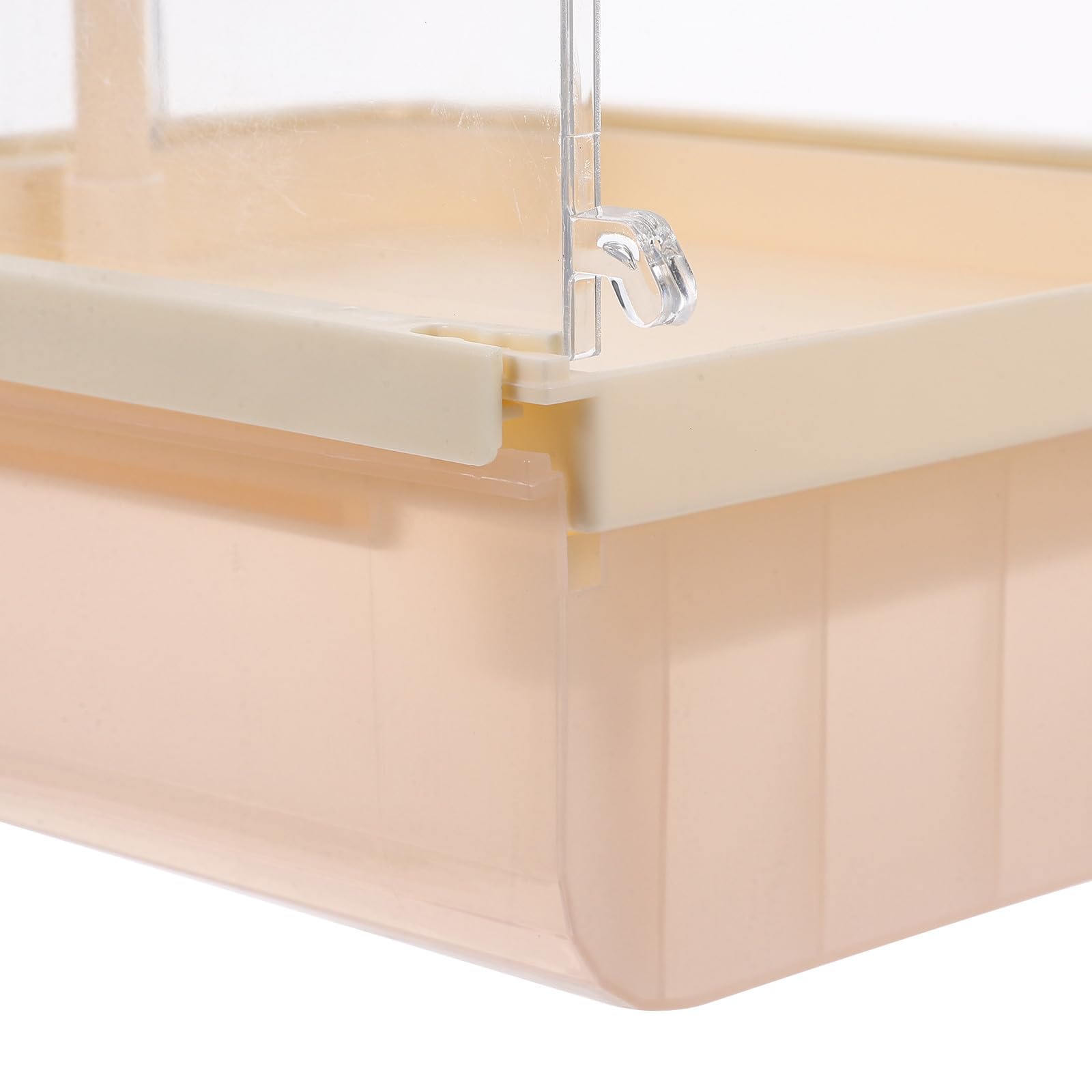 Automatische Vogelbadewanne aus Abs für Käfige Hängendes Vogelzubehör mit 180° Sprühkopf für Komfortables Baden von Papageien und Nymphensittichen