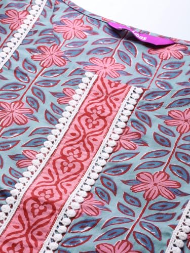 Image of Libas Printed Cotton Straight Kurta