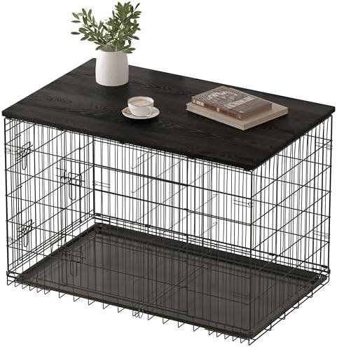 Piskyet Dog Crate Topper Wood Countertop for 48 42 36 30 24 inch ...