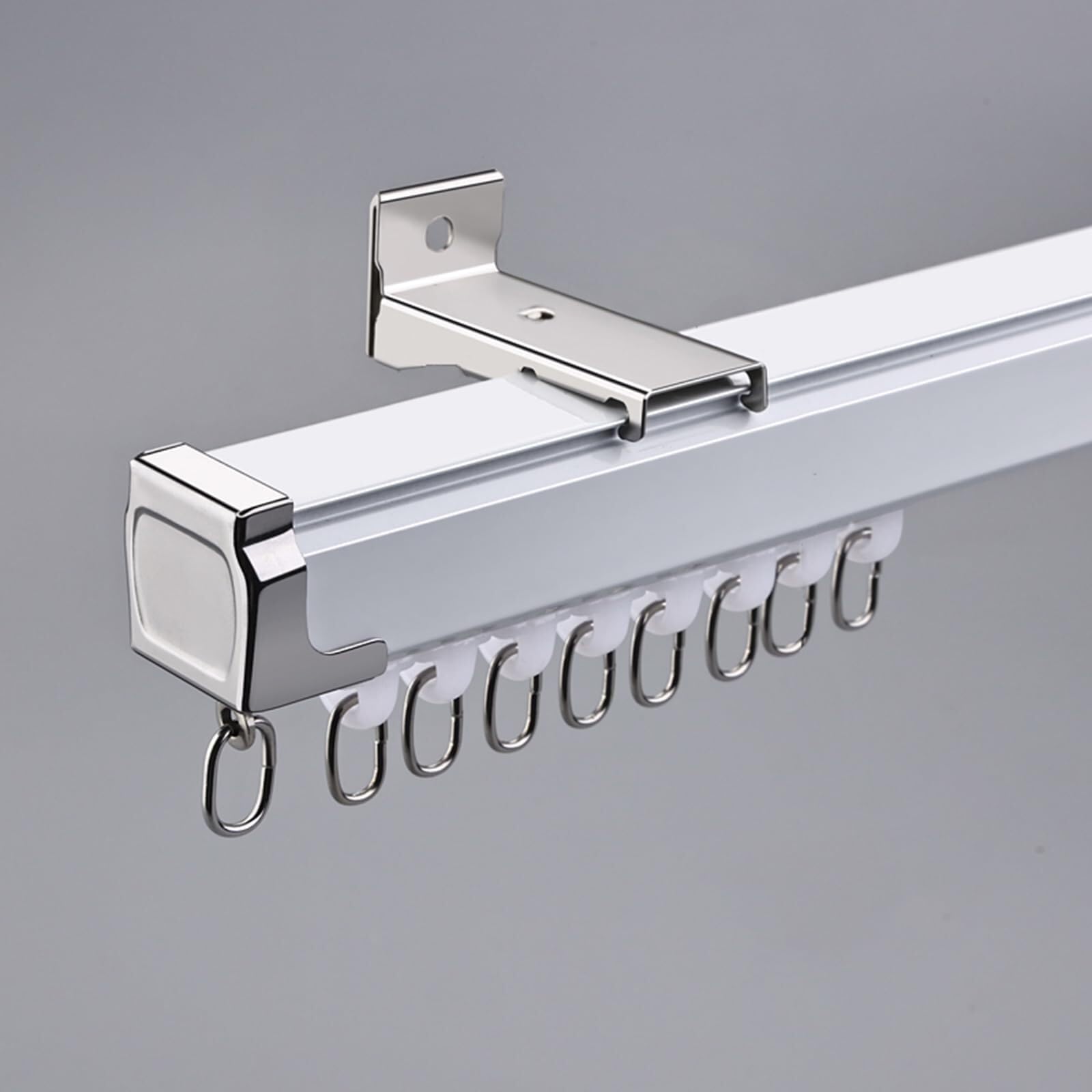 Rails simples de rideau robustes et silencieux en aluminium