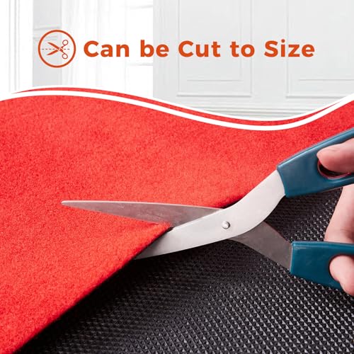 Tapete corredor rojo 4ftx10ft extra grueso antideslizante miniatura 5