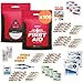 Go2Kits 100-PACK 54 Piece First Aid Kit Featuring Assorted Bandages, Wipes and First Aid Basics in Compact Reusable Kits for Home, Office & Travel (100 Pack)