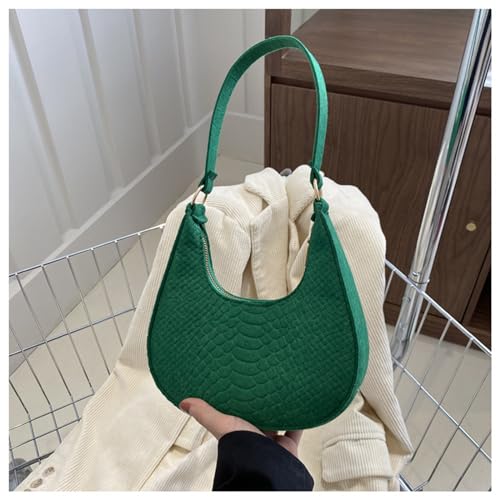 Women's Brown Crescent Shoulder Bag. Classic, Contemporary Style. Felt. Secure Pockets. All Seasons. Casual, Travel Occasion.3