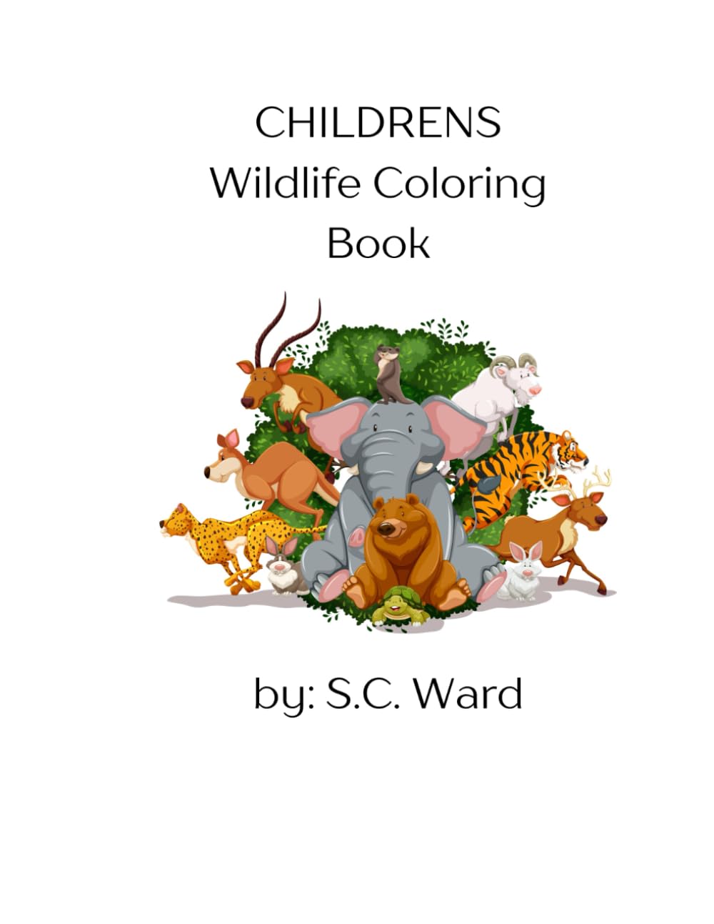 Childrens Wildlife Coloring Book: Learn as you color