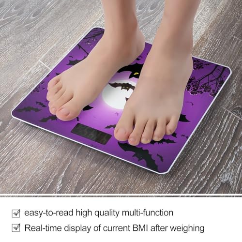 Balanza Digital de Baño Smart Halloween Purple Bats miniatura 5