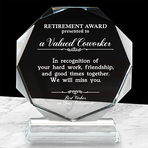 Retirement Gifts For Coworker, Going Away Gift Farewell Gifts For Coworkers Colleagues, Coworker Goodbye Gifts, Award Plaque 4.5 * 4 Inch #TOP11