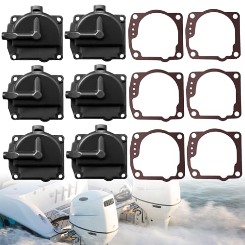 433000 Float Chamber Carburetor Bowl Kit Compatible with Johnson Evinrude 90-100-105-115-135-150-175HP, Replace 343870 433000 766418 - with 335070 Gasket