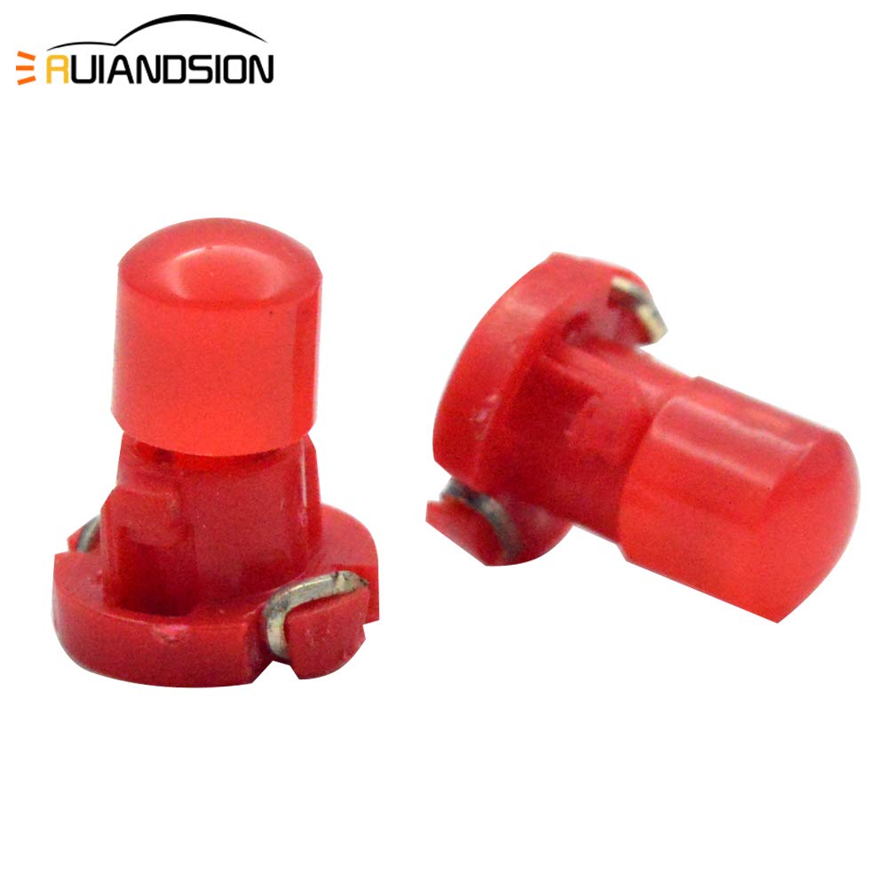 Ruiandsion Lot de 6 ampoules LED T3 8 mm Base COB pour tableau de bord de voiture, pour lecture de jauge de panneau de lumière, rouge
