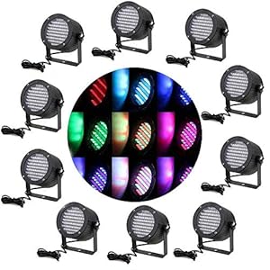HODOY Balkenverlichting, LED-par-lampen, 4/10/20 stuks, balkenschijnwerper, kogellamp, Rgb DJ 25 W LED (10 stuks)