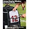YOREPEK Football Bag Backpack, Extra Large Football Gear Bag with Helmet & Shoulder Pads Holder, Jersey Display Window, Ventilated Shoe Compartment, Football Equipment Bag for Boys Youth Adults
