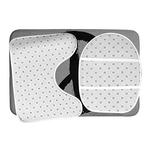 DIRYKILP Badematte + Konturmatte + Toilettendeckelbezug, Friedenszeichen 3 Stück Badematte Set, mit rutschfester Klebeunterseite – Bild 7