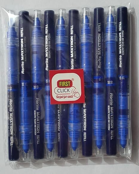 Image of Maxtron Black Inks Refills, Pack of 10, Waterproof Ink