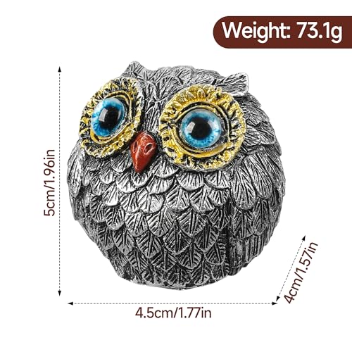 RUNNING HOT Handcrafted Cute Resin Owl Figurine Poker Guard, Weights for Poker, 3D Poker Guard Collection, Poker Gifts for Men, Poker Card Protector, Poker Accessories, (Blue) by RUNNING HOT - Image 2