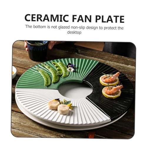 Plato sushi cerámico ULTECHNOVO forma abanico miniatura 6