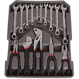 GrecoShop SET CASSETTA ATTREZZI CHIAVI A TROLLEY COMPLETA DI 186 PEZZI PROFESSIONAL