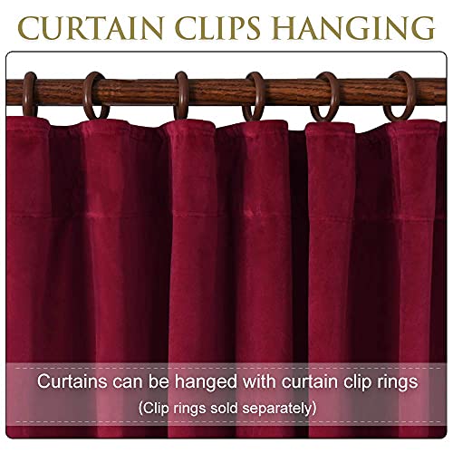 Stangh Room Darkening Curtains Red - Extra Wide 120 Inches Long Theater Velvet Drapes For Display Window Decor, Holiday Backdrop Curtains For Party/Hallway, 100 X 120-Inch, 1 Panel #TOP4