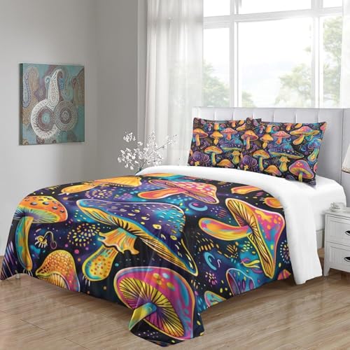 Parure de lit double microfibre douce housse de couette imprimé 3D 200x200