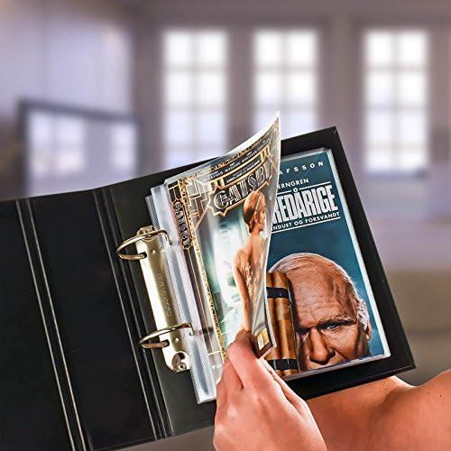 DJOIS by Tarifold - DVD Storage Bundle – 100 Protective Sleeves + 4 Black 2-Ring Binders – Holds Discs & Covers – Flap Closure – Space-Saving Design – Made in Denmark (10264)