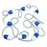 Nayciiy Swimming Pool Safety Rope Float Lane Divider with 2 Pre-Assembled Stainless Hooks Braided Polymer Rope with Integrated Floats Pool Floating Barrier for Indoor and Outdoor Pool (20 Foot)
