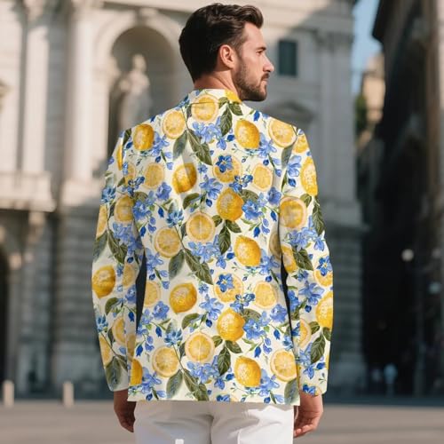 Men's Casual Blazer with Lining Slim Fit Lapel One Button Suit Jackets Lightweight Business Sports Coats S-5XL3