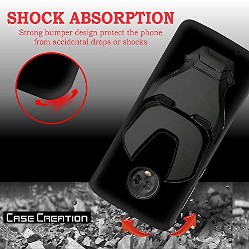 Image of COVERLY Official 3D Touch Feel Trending Real Hero Avenger Logo Mask Soft Rugged Grip Iron Man Super Power Cartoon Movie Silicone Matte Strong Back Cover for Motorola Moto G6 - Black