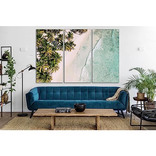 Impression sur toile ZELLART Caraïbes œuvre murale triptyque haut de gamme