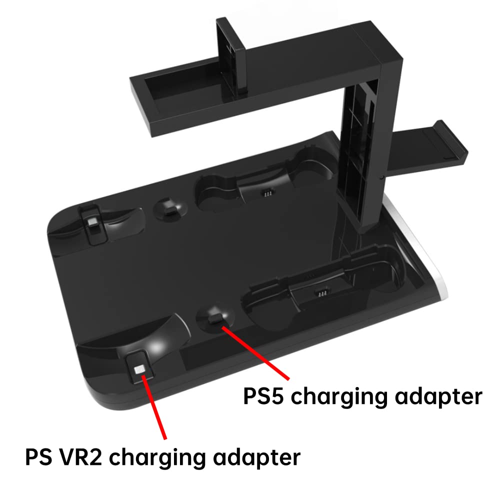 BeisDirect Ladestation für PS VR2 / PS5 Controller, PS VR2 Controller Ladestation VR Headset Halterung Magnetische Type-C Ladestation mit LED Anzeige für PS5 / PSVR 2 Gaming Zubehör