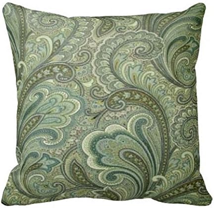 yRGepbcuj Vintage Paisley Sage Mojo Throw Pillow Case