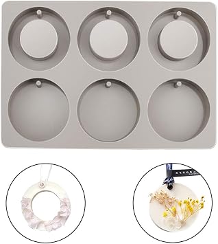 WANDIC Silicone Mold, 1 Pcs 6 Cavities Soap Molds for Making Handmade Soap, DIY Ornaments