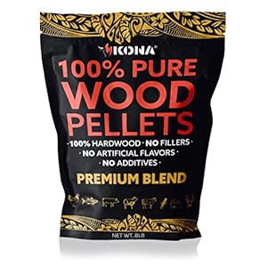 Kona Premium Blend Smoker Pellets, Intended for Ninja Woodfire Outdoor Grill, 8 lb Resealable Bags
