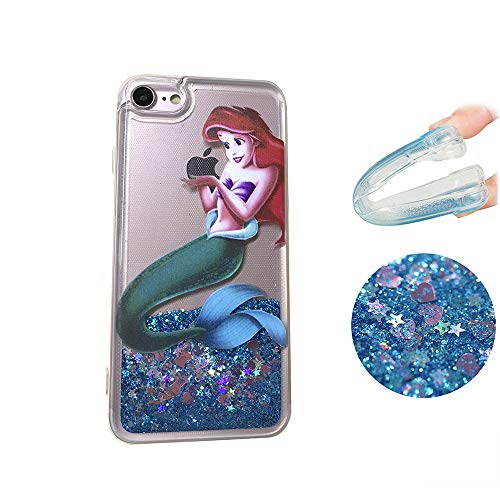 Yougeyu Brilliant Luxury Glitter Soft Edges Anti-Dropping Shockproof Protective Shell Cover For Iphone 7/8,Bling Bling Little Mermaid Ariel Snow White Holding Logo Apple #TOP2