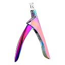 Nail Tip Clipper Edge Cutter Adjustable Stainless Steel False Artificial Acrylic Fake Trimmer Manicure Pedicure Sharp Rustproof Blade Clip Tool (Rainbow) gallery image