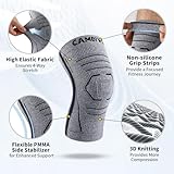 CAMBIVO Innovative Knee Brace with Detachable Side Stabilizers for Flexible Knee Support Men and Women, Knee Sleeves with Red Dot Awarded Design for Arthritis Pain Relief, Running Daily Wear - Image 3