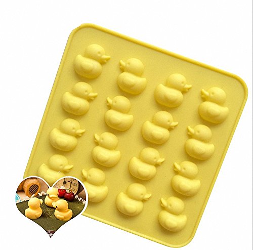 Moldfun 2-Pack Mini Size Rubber Duck Silicone Mold For Chocolate, Candy, Gummy, Jello, Ice Cube, Polymer Clay, Crayon Melt #TOP1