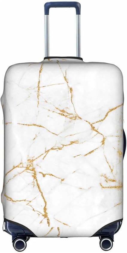 review Marble Texture Luggage Cover Elastic Washable Stretch Suitcase Protector Anti-Scratch Travel Suitcase Cover for Kid and Adult S (18-21 inch suitcase)