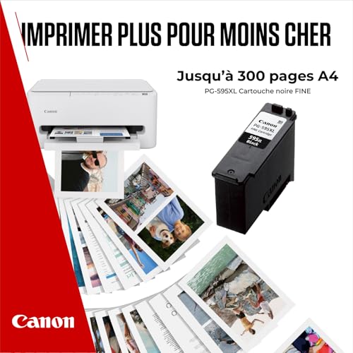 Canon PG-595 XL - Cartouche d'encre Originale - Jusqu'à 300 Pages (1 x Cartouche XL Noire) - Compatible imprimantes PIXMA TS