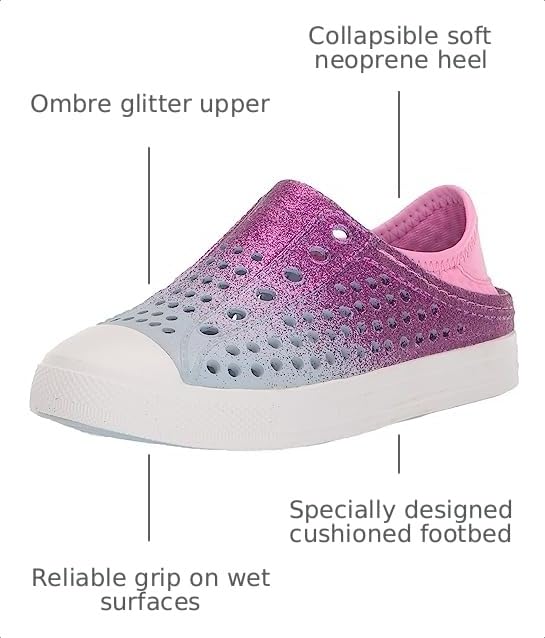 Skechers Kids Girls Guzman Steps - Glitterland Sneaker, Light Blue/Pink, 13 by Skechers - Used condition - Image 2