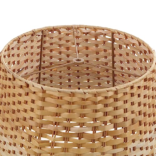 Image of Aspen Creative 32991, Handwoven Empire Spider Lamp Shade, Natural Banana Leaf, 13 inch Top x 16 inch Bottom x 11 inch Slant Height