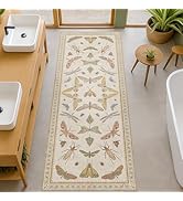 Hazo Haus Boho 2x5 Long Bathroom Rug - Laundry Room Rug Runner for Kitchen, Washable Non Slip Sof...
