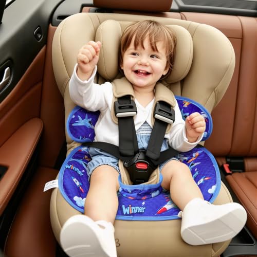Image of COOLBEBE Car Seat Protector for Potty Training, Waterproof Car Seat Liner Toilet Training for Baby Toddler Kid, Piddle Pads Cover Pad for Strollers, Bouncers & Carseat (Blue Plane)