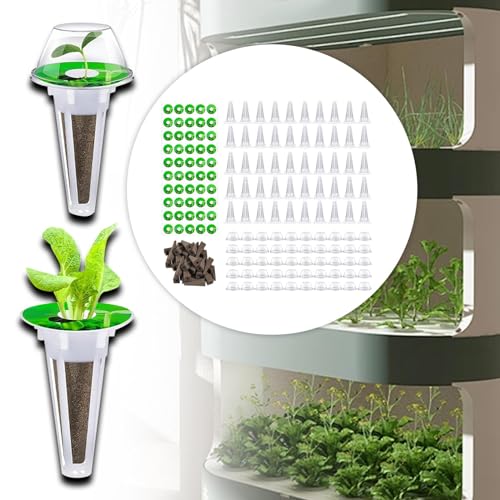 Ioensy Conjunto de acessórios para jardim hidropônico, suprimentos para hidroponia, cesta de cultivo