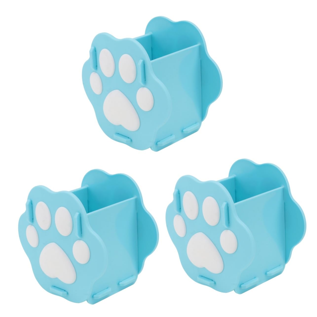 Organisateur bureau chat lot de 3 pots pour ranger stylos et pinceaux