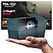 TCL PlayCube DLP Mini Beamer 4K mit Akku, 750 ISO Lumen, Integriertes Offizielles Google TV/Netflix/APV, Autofokus, 6D Trapezkorrektur, Bluetooth und WiFi, DolbyAudio, für Außenprojektion und Heimkino