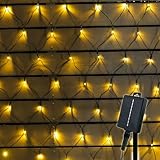 イルミネーション 屋外 ソーラー ネットライト 104球 クリスマス ネット 屋外用 イルミネーションライト ソーラーイルミネーションライト イルミネーション クリスマス おしゃれ 庭 ガーデンライト ツリー led 自宅 玄関 ベランダ 電飾 (シャンパンゴールド)