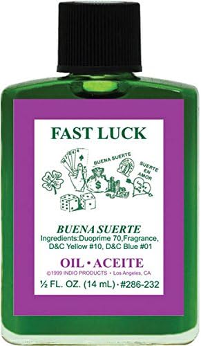 (12Pack) Indio Products Spiritual Anointing Oil- Fast Luck 1/2oz